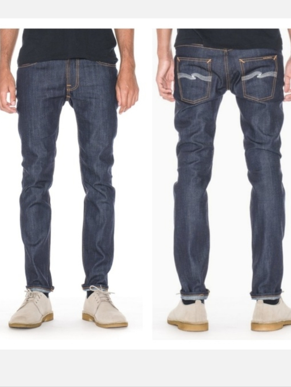Nudie Jeans "Thin Finn" Pure Streak 100% Organic Cotton Men's Size 33X32